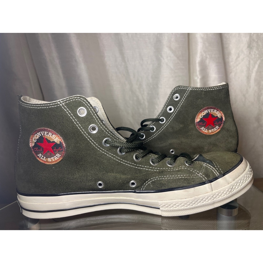 Converse Chuck 70 Hi Olive Green Suede Camo Patch High Top Mens Sneakers Size 11